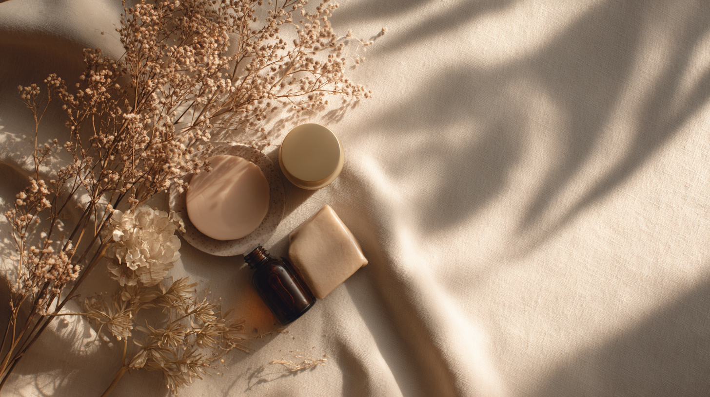 Abstract light and shadow representing seasonal skin care balance and natural glow